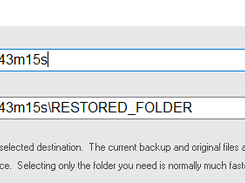 Restore files from an earlier Fast-Backup restore point