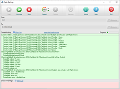 Fast-Backup main window during an incremental backup
