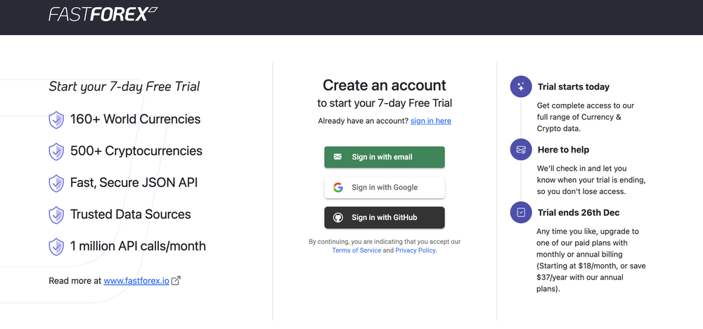 fastFOREX Screenshot 1