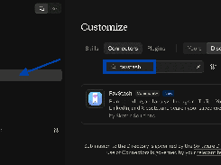 Claude Customize page with the Connectors search field containing “favstash” and a FavStash connector result describing social-post planning, scheduling, and analysis.