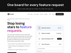 FeatQ feature request board: users submit and vote without an account