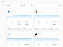 Feedoptimise Feeds Screen