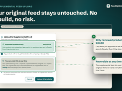 Supplemental feed upload: your original stays untouched