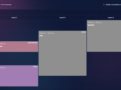Multi-stage schedule builder with drag and drop and performer conflict checks