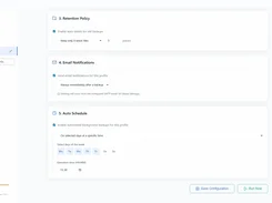 Managing the lifetime of old copies and setting up e-mail notifications.