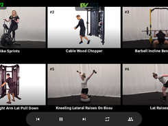 Sample 6 Exercise Displayed in  the TV Workout Display. Available on Android