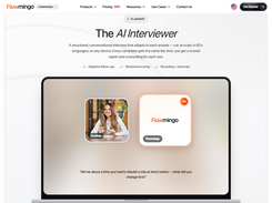 The AI Interviewer: a structured interview that adapts to each answer, with a scored report and a recording
