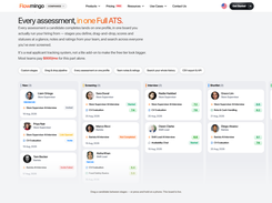 Every assessment lands on one profile in a full applicant tracking system: stages, scores, team notes