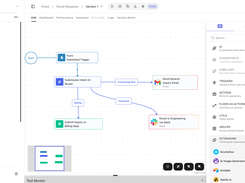 FlowRunner editor with a flow