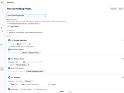 Workflows: chain organize, dedupe, rename and cleanup into one repeatable run