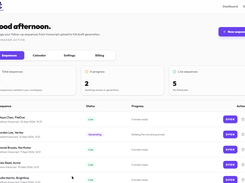 See all active follow-up sequences, upcoming emails, and recent activity from one dashboard.
