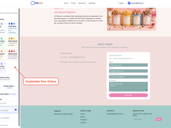 Choose colors, fonts, and styles to match your brand.