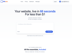 Describe your business and create a professional website in 60 seconds.