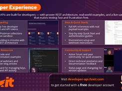 Developer Experience: Fast, Friction-Free Onboarding: What builders get on day one: free developer account, API tokens, Postman collections, live sandbox, full docs, quick starts, dashboard, and community support.