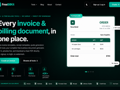 FreeBillKit helps freelancers, startups, contractors, and small businesses create professional business documents in minutes. Generate invoices, receipts, quotations, purchase orders, delivery challans, credit notes, and more without signup or watermarks.