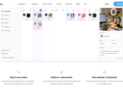 One calendar for 12 networks: plan the week and edit each post's caption per platform