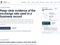 Create verifiable proof records for official exchange rates