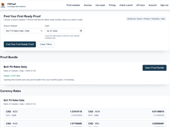 Find and reuse ready proof bundles by official source and date