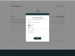 Gallio PRO anonymization settings: blur, color or custom image fill, edge smoothing, mask extension and rectangular or oval face masks.