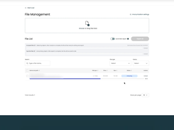 Gallio PRO file list: videos and images are analyzed locally on your computer, with progress per file and no upload to the cloud.