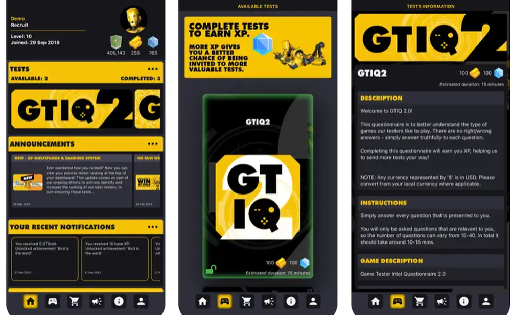 Game Tester Screenshot 1