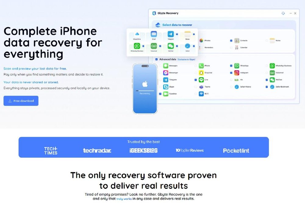 Gbyte Recovery Screenshot 1