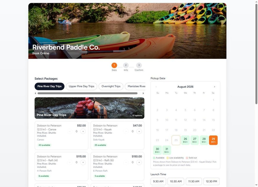 Booking Page