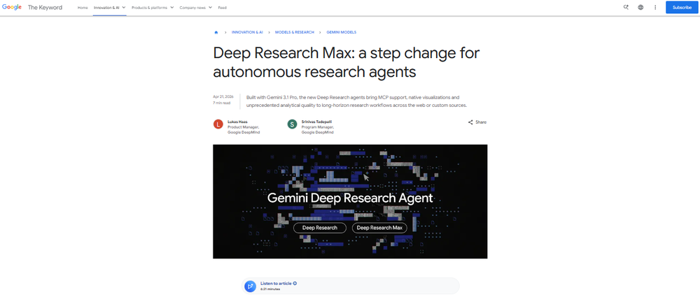 Gemini Deep Research Max Screenshot 1