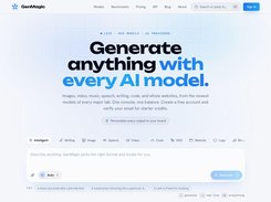 The GenMagic studio: one prompt, every medium, 465 models