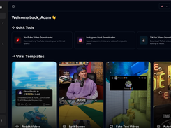GhostShorts Dashboard with Viral Video Templates