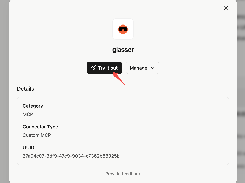 Light connector details dialog for glassser, showing the orange visor icon, a Try it out button, category MCP, connector type Custom MCP, and a UUID.