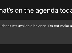 Dark ChatGPT prompt area containing the instruction “Use Glasser to check my available balance. Do not make any paid Runs.”
