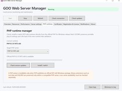 GOO Web Server - PHP Runtimes