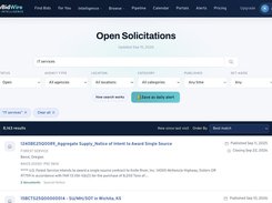 Search 24,670+ open federal, state, and local government bids by keyword, agency, category, and location