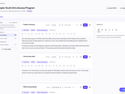 Draft application sections with the proposal assistant