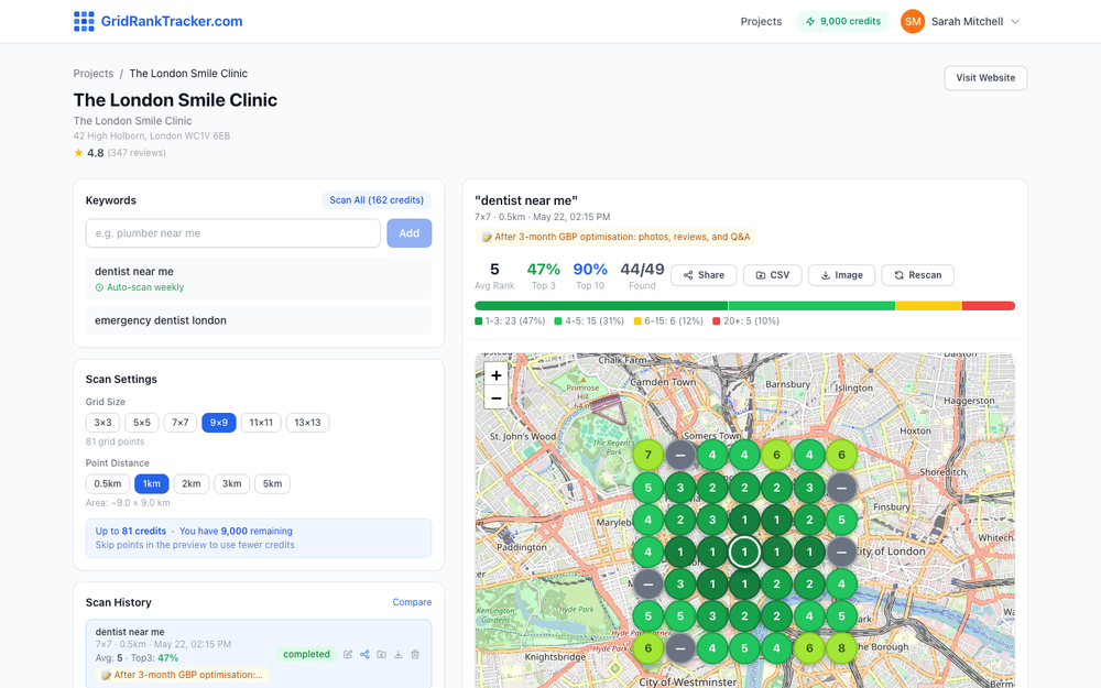 GridRankTracker Screenshot 1