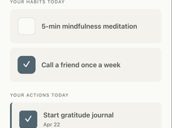 Clients log a feeling, a habit yes or no, and an optional note from their phone, and Grove turns it into progress you can both see. Grove Coach is on the Apple App Store and can sync from Apple Health, so metrics shows up associated with client goals with no extra logging.