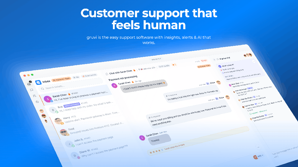 Easy inbox for support queries