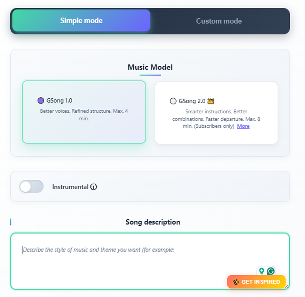 GSong.ai Screenshot 1
