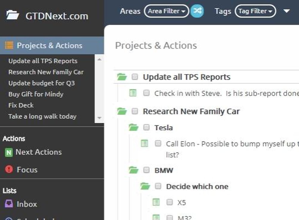 GTDNext Screenshot 1