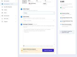 Create a publication proposal