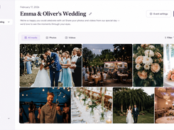 All guest photos and videos organized in one private event gallery.