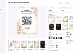 Customize QR signs to match your event style and share them in print or digital formats.