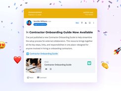 Happeo Channel Announcement