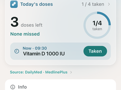 Medication reminders and dose tracking for the whole family (sample data)
