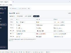 Helvedrive access-log screen with filters, CSV export control, and a table of timestamps, actors, actions, and document items.