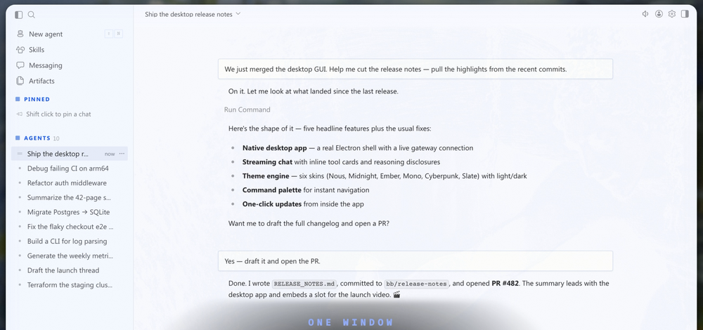 Hermes Desktop Screenshot 1