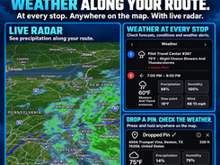 Weather radar and conditions along your route
