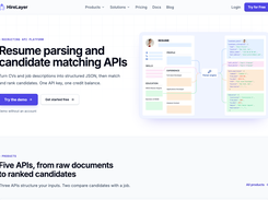 Resume parsing and candidate matching APIs: one API key, one credit balance