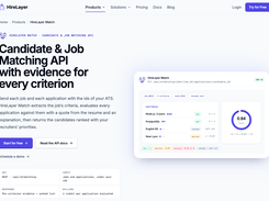 Candidate matching API: a score with explanations for each candidate against a job